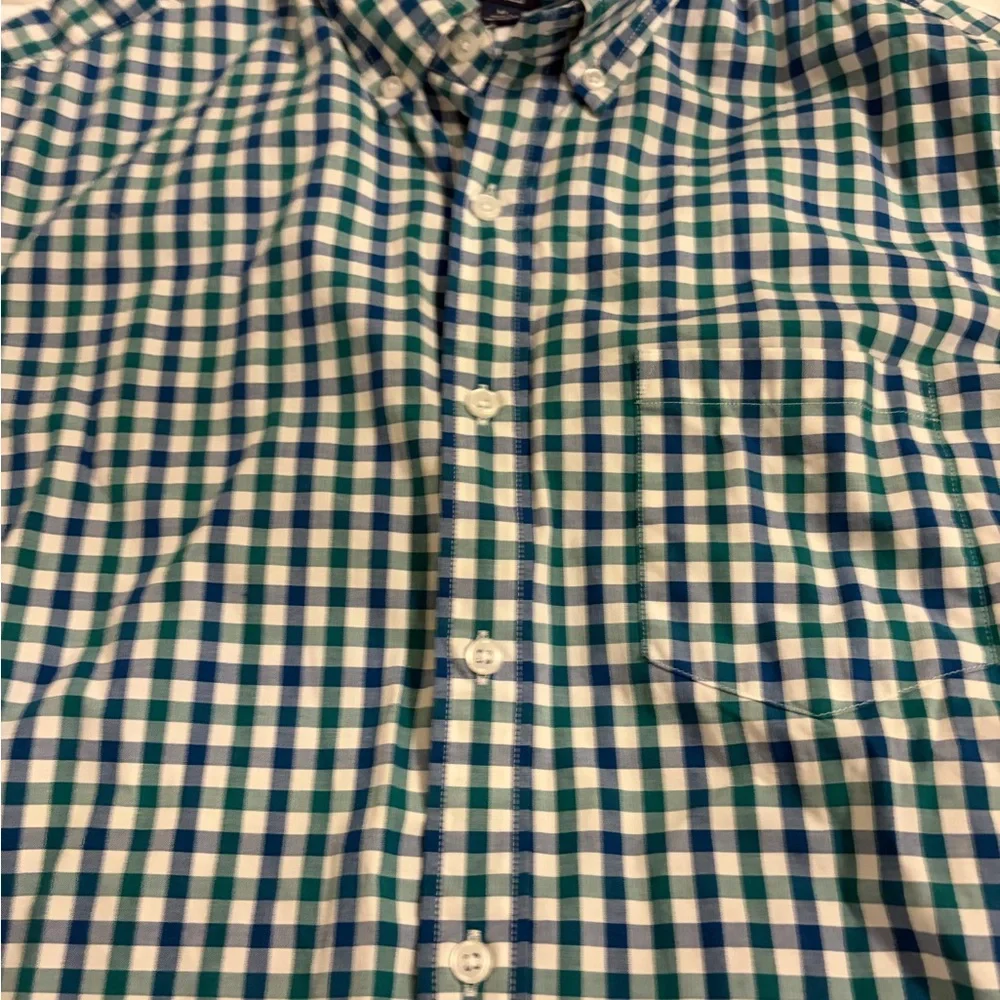 J. Crew Green and Blue‎ Plaid Casual Shirt